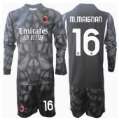 AC Milan Mike Maignan #16 Målmand Hjemmebanetrøje Børn 2024-25 Langærmet (+ Korte bukser)