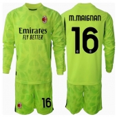 AC Milan Mike Maignan #16 Målmand Tredjetrøje Børn 2024-25 Langærmet (+ Korte bukser)