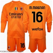 AC Milan Mike Maignan #16 Målmand Udebanetrøje Børn 2024-25 Langærmet (+ Korte bukser)