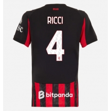 AC Milan Samuele Ricci #4 Hjemmebanetrøje Dame 2025-26 Kortærmet