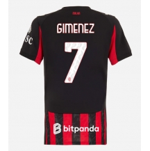AC Milan Santiago Gimenez #7 Hjemmebanetrøje Dame 2025-26 Kortærmet