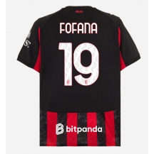 AC Milan Youssouf Fofana #19 Hjemmebanetrøje 2025-26 Kortærmet
