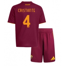 AS Roma Bryan Cristante #4 Hjemmebanetrøje Børn 2025-26 Kortærmet (+ Korte bukser)