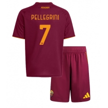 AS Roma Lorenzo Pellegrini #7 Hjemmebanetrøje Børn 2025-26 Kortærmet (+ Korte bukser)