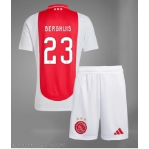 Ajax Steven Berghuis #23 Hjemmebanetrøje Børn 2024-25 Kortærmet (+ Korte bukser)