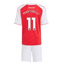 Arsenal Gabriel Martinelli #11 Hjemmebanetrøje Børn 2025-26 Kortærmet (+ Korte bukser)