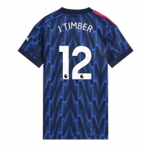 Arsenal Jurrien Timber #12 Udebanetrøje Dame 2025-26 Kortærmet