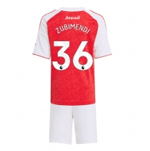 Arsenal Martin Zubimendi #36 Hjemmebanetrøje Børn 2025-26 Kortærmet (+ Korte bukser)