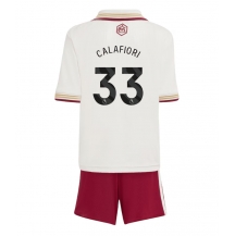 Arsenal Riccardo Calafiori #33 Tredjetrøje Børn 2025-26 Kortærmet (+ Korte bukser)