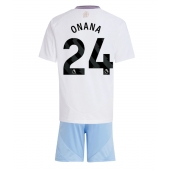 Aston Villa Amadou Onana #24 Udebanetrøje Børn 2024-25 Kortærmet (+ Korte bukser)