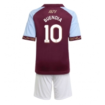 Aston Villa Emiliano Buendia #10 Hjemmebanetrøje Børn 2025-26 Kortærmet (+ Korte bukser)