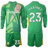 Aston Villa Emiliano Martinez #23 Målmand Hjemmebanetrøje Børn 2024-25 Langærmet (+ Korte bukser)