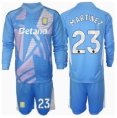 Aston Villa Emiliano Martinez #23 Målmand Tredjetrøje Børn 2024-25 Langærmet (+ Korte bukser)