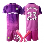 Aston Villa Emiliano Martinez #23 Målmand Tredjetrøje Børn 2025-26 Kortærmet (+ Korte bukser)