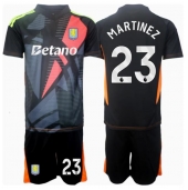 Aston Villa Emiliano Martinez #23 Målmand Udebanetrøje Børn 2024-25 Kortærmet (+ Korte bukser)