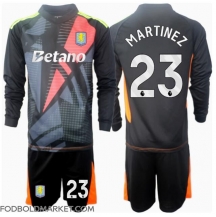 Aston Villa Emiliano Martinez #23 Målmand Udebanetrøje Børn 2024-25 Langærmet (+ Korte bukser)