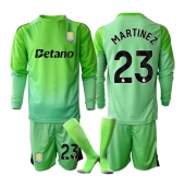 Aston Villa Emiliano Martinez #23 Målmand Udebanetrøje Børn 2025-26 Langærmet (+ Korte bukser)