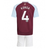 Aston Villa Ezri Konsa #4 Hjemmebanetrøje Børn 2024-25 Kortærmet (+ Korte bukser)