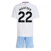 Aston Villa Ian Maatsen #22 Udebanetrøje Børn 2024-25 Kortærmet (+ Korte bukser)