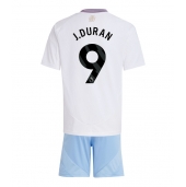 Aston Villa Jhon Duran #9 Udebanetrøje Børn 2024-25 Kortærmet (+ Korte bukser)