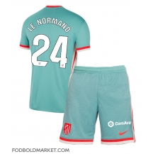 Atletico Madrid Robin Le Normand #24 Udebanetrøje Børn 2024-25 Kortærmet (+ Korte bukser)