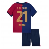 Barcelona Frenkie de Jong #21 Hjemmebanetrøje Børn 2024-25 Kortærmet (+ Korte bukser)