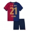 Barcelona Frenkie de Jong #21 Hjemmebanetrøje Børn 2024-25 Kortærmet (+ Korte bukser)