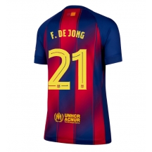 Barcelona Frenkie de Jong #21 Hjemmebanetrøje Dame 2025-26 Kortærmet