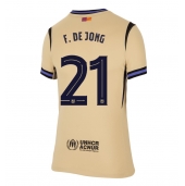 Barcelona Frenkie de Jong #21 Udebanetrøje Dame 2025-26 Kortærmet