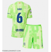 Barcelona Paez Gavi #6 Tredjetrøje Børn 2024-25 Kortærmet (+ Korte bukser)