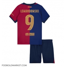 Barcelona Robert Lewandowski #9 Hjemmebanetrøje Børn 2024-25 Kortærmet (+ Korte bukser)