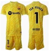 Barcelona Ter Stegen #1 Målmand Hjemmebanetrøje Børn 2024-25 Kortærmet (+ Korte bukser)