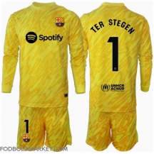 Barcelona Ter Stegen #1 Målmand Hjemmebanetrøje Børn 2024-25 Langærmet (+ Korte bukser)