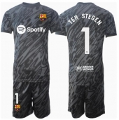Barcelona Ter Stegen #1 Målmand Tredjetrøje Børn 2024-25 Kortærmet (+ Korte bukser)