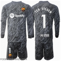 Barcelona Ter Stegen #1 Målmand Tredjetrøje Børn 2024-25 Langærmet (+ Korte bukser)