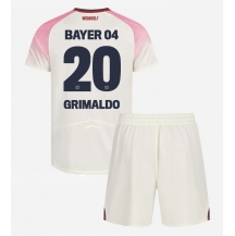 Bayer Leverkusen Alejandro Grimaldo #20 Udebanetrøje Børn 2025-26 Kortærmet (+ Korte bukser)