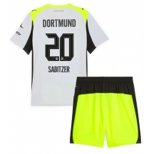 Borussia Dortmund Marcel Sabitzer #20 Udebanetrøje Børn 2025-26 Kortærmet (+ Korte bukser)