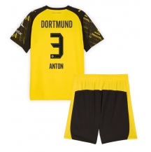 Borussia Dortmund Waldemar Anton #3 Hjemmebanetrøje Børn 2025-26 Kortærmet (+ Korte bukser)