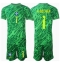 Brasilien Alisson Becker #1 Målmand Hjemmebanetrøje Børn Copa America 2024 Kortærmet (+ Korte bukser)