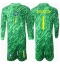 Brasilien Alisson Becker #1 Målmand Hjemmebanetrøje Børn Copa America 2024 Langærmet (+ Korte bukser)