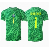 Brasilien Alisson Becker #1 Målmand Hjemmebanetrøje Copa America 2024 Kortærmet