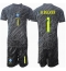 Brasilien Alisson Becker #1 Målmand Udebanetrøje Børn Copa America 2024 Kortærmet (+ Korte bukser)