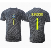 Brasilien Alisson Becker #1 Målmand Udebanetrøje Copa America 2024 Kortærmet