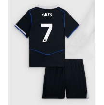 Chelsea Pedro Neto #7 Tredjetrøje Børn 2025-26 Kortærmet (+ Korte bukser)