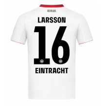 Eintracht Frankfurt Hugo Larsson #16 Udebanetrøje 2025-26 Kortærmet