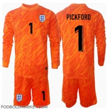 England Jordan Pickford #1 Målmand Hjemmebanetrøje Børn EM 2024 Langærmet (+ Korte bukser)