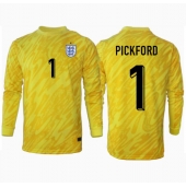 England Jordan Pickford #1 Målmand Udebanetrøje EM 2024 Langærmet