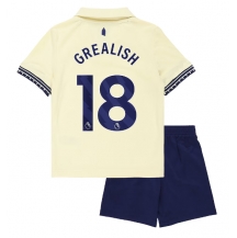 Everton Jack Grealish #18 Udebanetrøje Børn 2025-26 Kortærmet (+ Korte bukser)