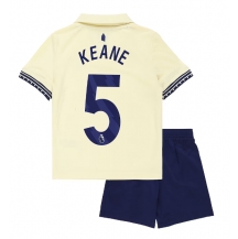 Everton Michael Keane #5 Udebanetrøje Børn 2025-26 Kortærmet (+ Korte bukser)