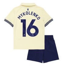 Everton Vitaliy Mykolenko #16 Udebanetrøje Børn 2025-26 Kortærmet (+ Korte bukser)